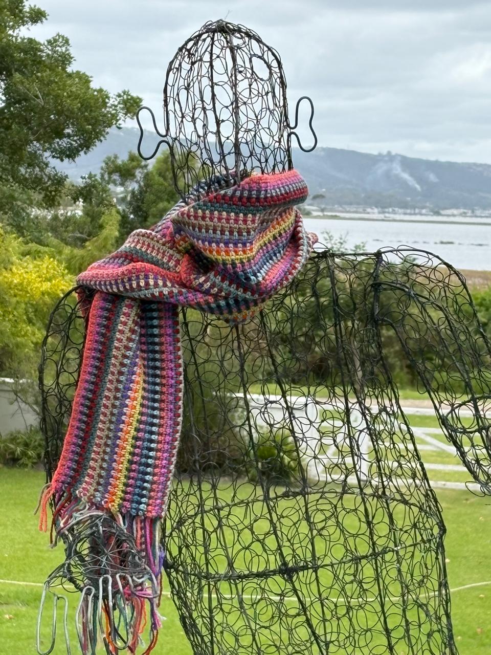 Seed stitch scarf